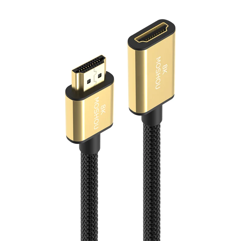 MOSHOU HDMI 2,1 ARC видео кабели 8K@ 60Hz 4K@ 120Hz 48 Гбит/с Полоса пропускания 8K шнур для усилителя ТВ папа-мама удлинитель - Цвет: Цвет: желтый