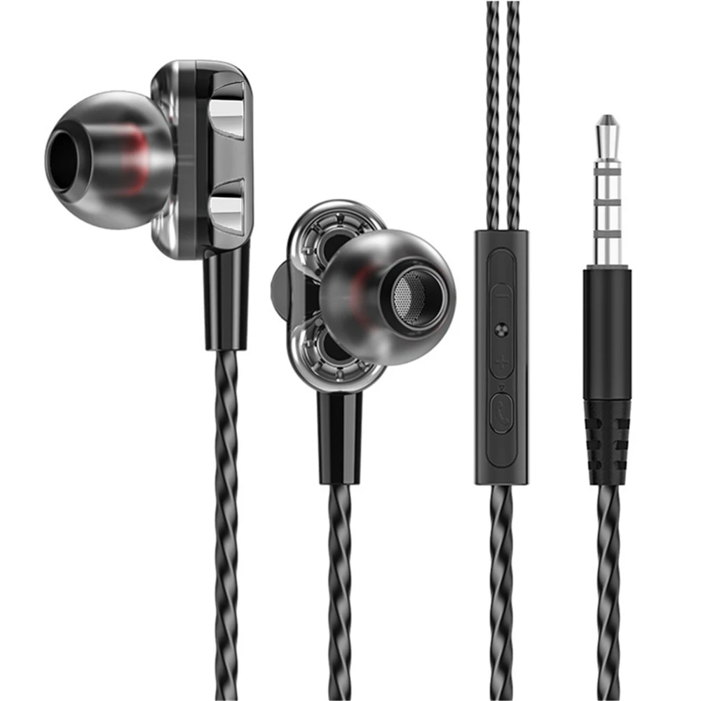In-ear 3.5mm Wired Mic Volume Control Bass Headset Noise Isolating Sports Earbuds Portable for iOS Android Smartphone MP3 Player |