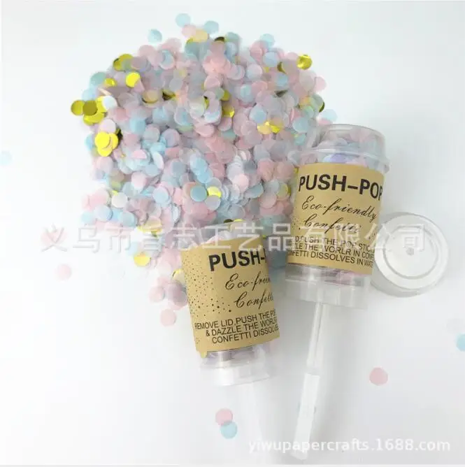 Push-Pop Конфетти Свадебные украшения вечерние праздничные - Цвет: Насыщенный сапфировый
