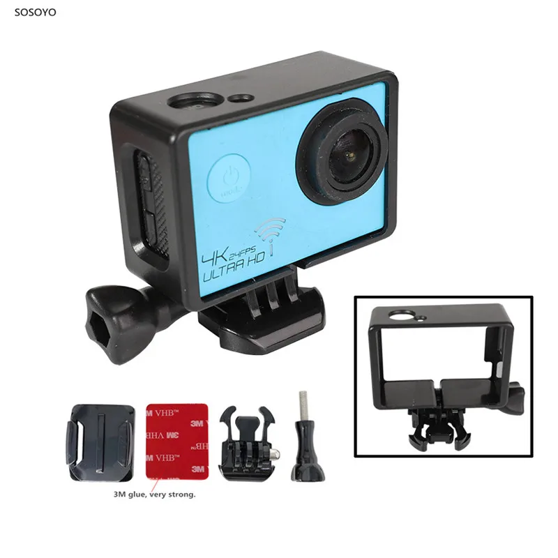 Portable Fixed Frame Case Plastic Standard Protective For WIFI Sjcam SJ4000 SJ7000 SJ9000 Action Sports Camera Accessories | Электроника