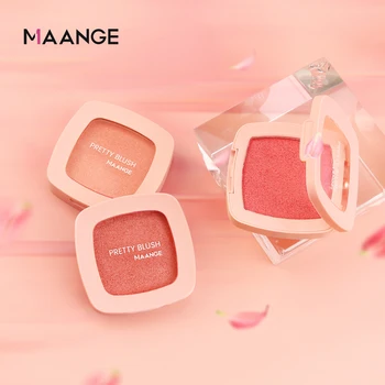 

MAANGE 3 Color Face Blusher Powder Rouge Makeup Cheek Blusher Powder Minerals Palettes Blusher Brush Palette Cream Natural Blush