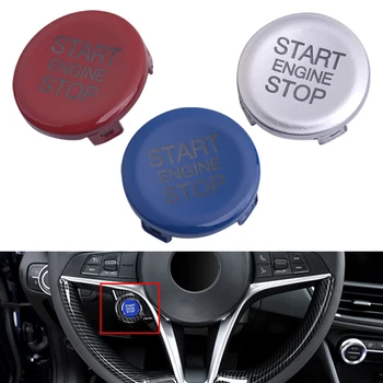 

Engine Start Stop Push Switch Button Cover Fit for Alfa Romeo Giulia 2017 2018 2019 Car Styling