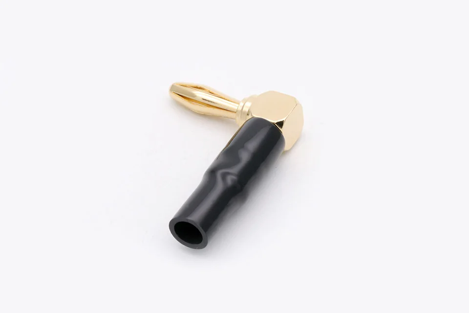 fiche banane angle plaqué coude adaptateur trou de fil de
