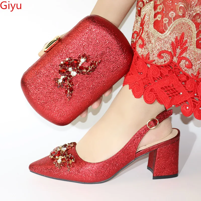 

doershow Nigerian Style Woman Shoes And Bag Set Latest beautiful Italian Shoes And Bag Set For Party Dress free shipping!HKK1-2