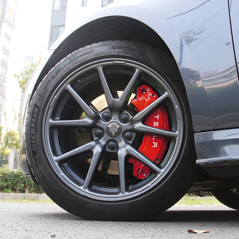 18 / 19 pulgadas pinza de freno Cubierta Espesor modificación, decoración 4 Uds Tesla modelo 3 2019, 2020 de 2021 accesorios de coche