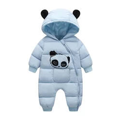Combinaison de neige pour nouveau né, combinaison épaisse et chaude, motif Panda, pour fille et garçon 