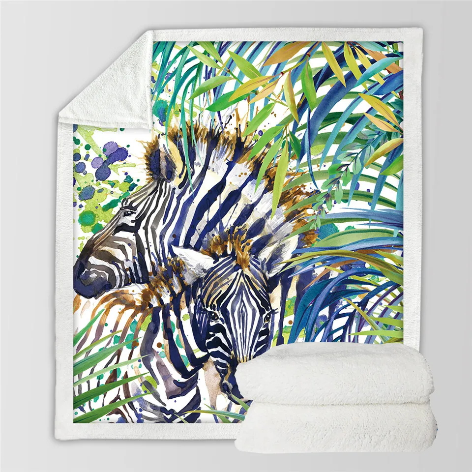 BeddingOutlet-Safari-Zebra-Velvet-Plush-Throw-Blanket-Rainbow-Animal-Sherpa-Blanket-for-Bed-Sofa-Tropical-Home (4)
