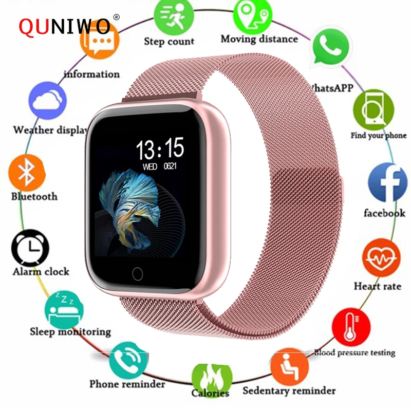 2019 новые женские водонепроницаемые Смарт-часы T80 Bluetooth Smartwatch для Apple IPhone Xiaomi