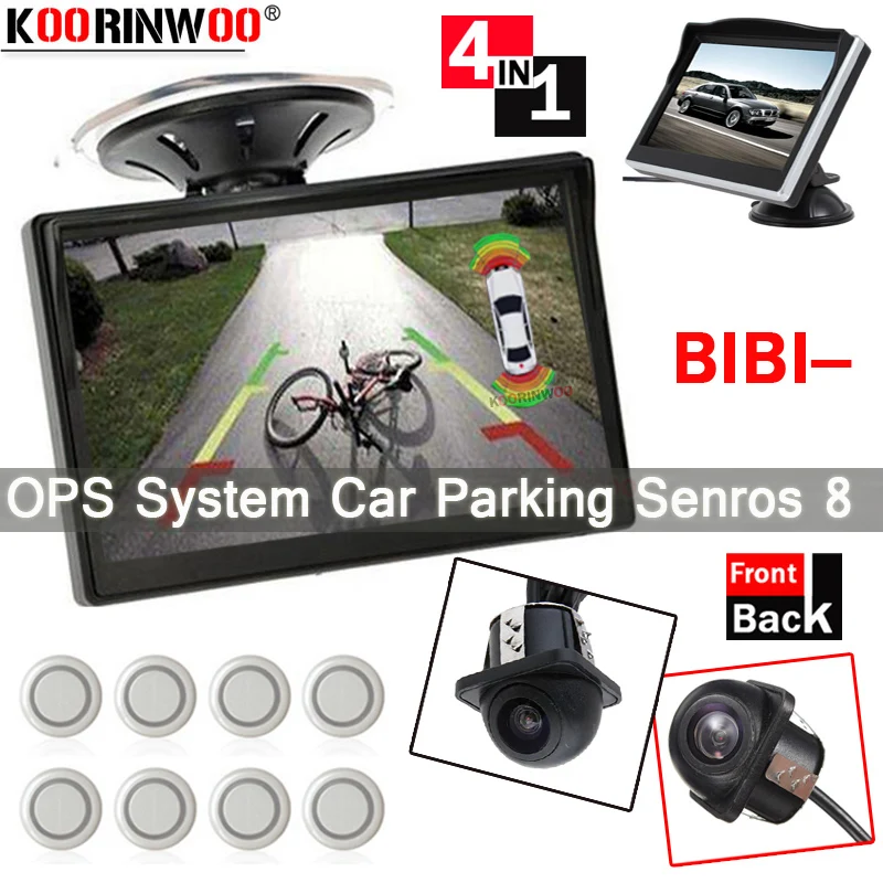 

Koorinwoo Full Kit AHD CCD Parktronic 8 Car Sensor Parking sensor bracket Rearview Camera Monitor Display Video System For Car