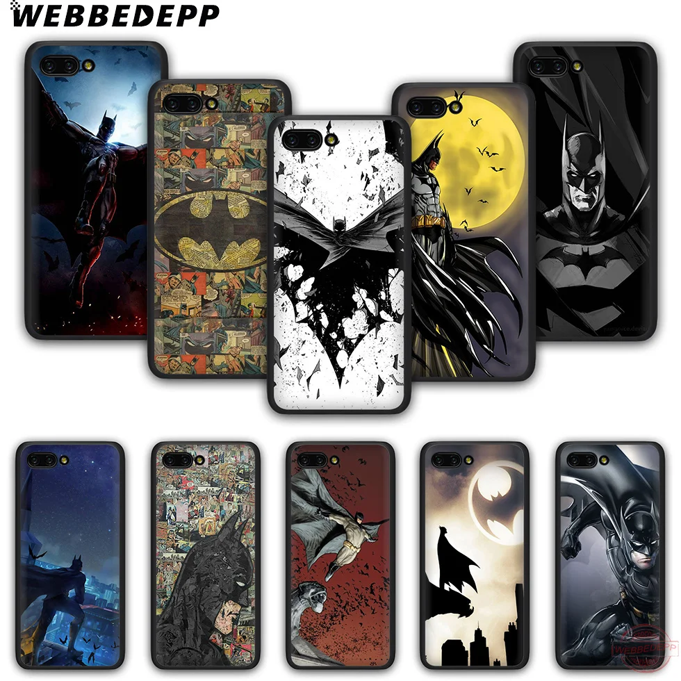 WEBBEDEPP Batman Fashion soft silicone phone case for Honor 6A 7X 8X 8C 8A 9 9X 10lite Note10 20S 20 Pro |