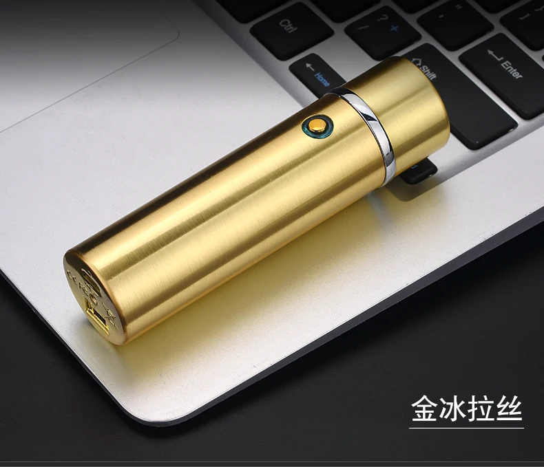 Top Quality Cylindrical USB Charge ARC Lighters 6 Arcs Electronic Cigarette Lighter Top Grade Cigar Cigarette Lighter 10 Colors