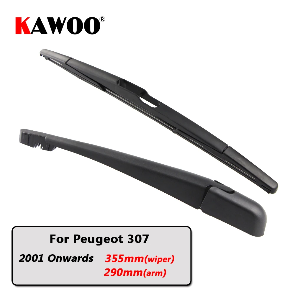 KAWOO Car Rear Wiper Blade Blades Back Window Wipers Arm For Peugeot