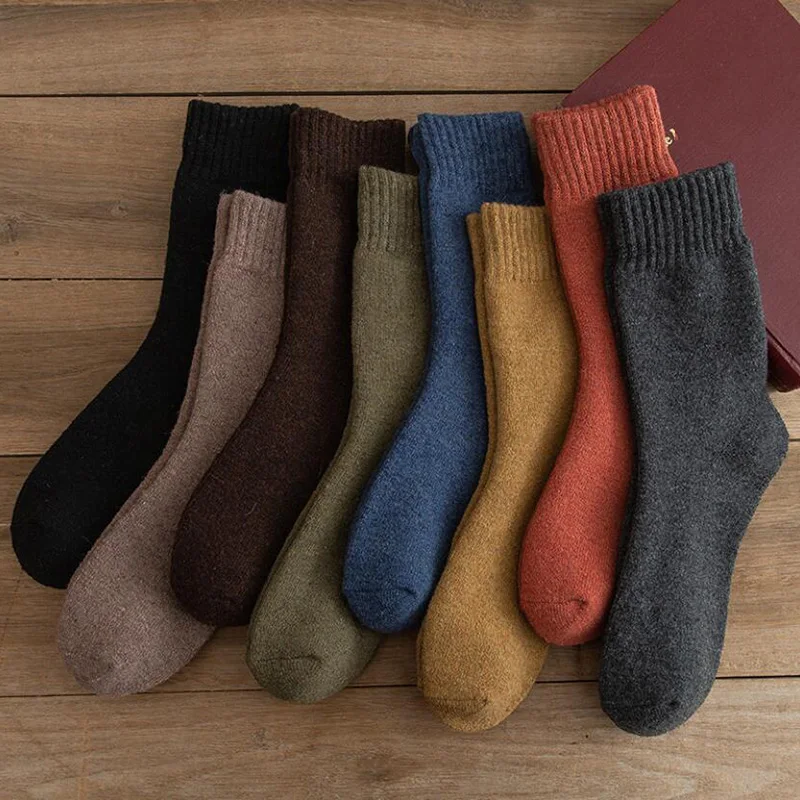 

Super Thicker Solid Socks Warm Wool Cashmere Socks Against Cold Snow Russia Winter Warm Funny Happy Male Men Socks Women Socks