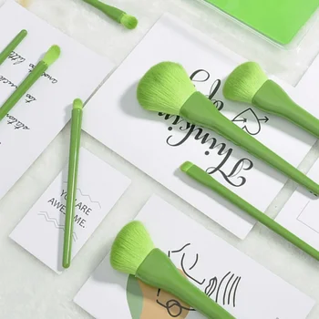 

10 Sets Of Candy Color Professional Makeup Brush Set Eye Shadow Brush Beauty Makeup Set Kit Lip Brow Highlight Blush Foundation