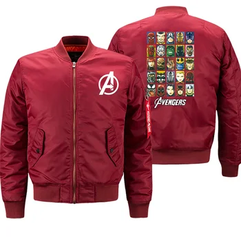 

2019 Autumn Winter Hot Sale Coat Thick The Avengers Superhero Jackets Men Streetwear Bomber Military Casual Jacket Warm Clothing