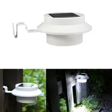 Открытый Солнечный забор светильник 4 светодиодный на солнечных батареях крыльцо огни сад стены Двор Забор светильник желоба безопасности лампа с выключением/выключателем