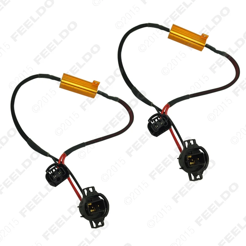 FEELDO 10 шт. 50 Вт 6ohm 12 В H16 Противотуманные фары ксеноновая HID лампа дневных ходовых огней декодер резистор Canbus провод Жгут адаптер