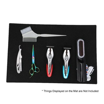 

Salon Silicone Styling Tools Mat Heat Resistant Mat Tray for Curling Irons Flat Irons Straighteners Flexible Nonslip Salon Mat
