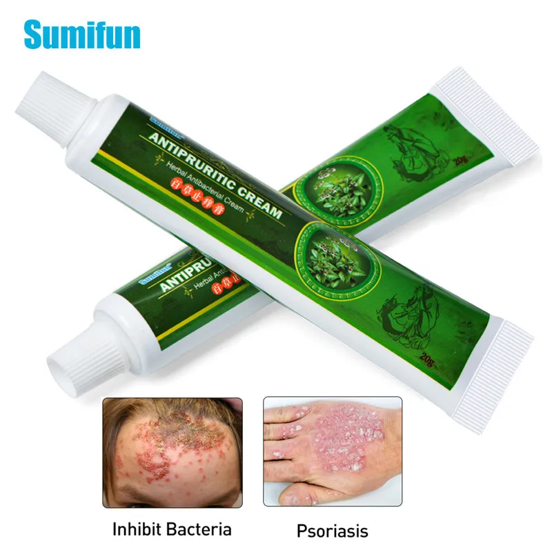 1pcs Psoriasis Cream Skin Care Dermatitis Eczema Treatment Anti-itch Chinese Herbal Medical Plaster Antibacterial Ointment P1099 | Красота и