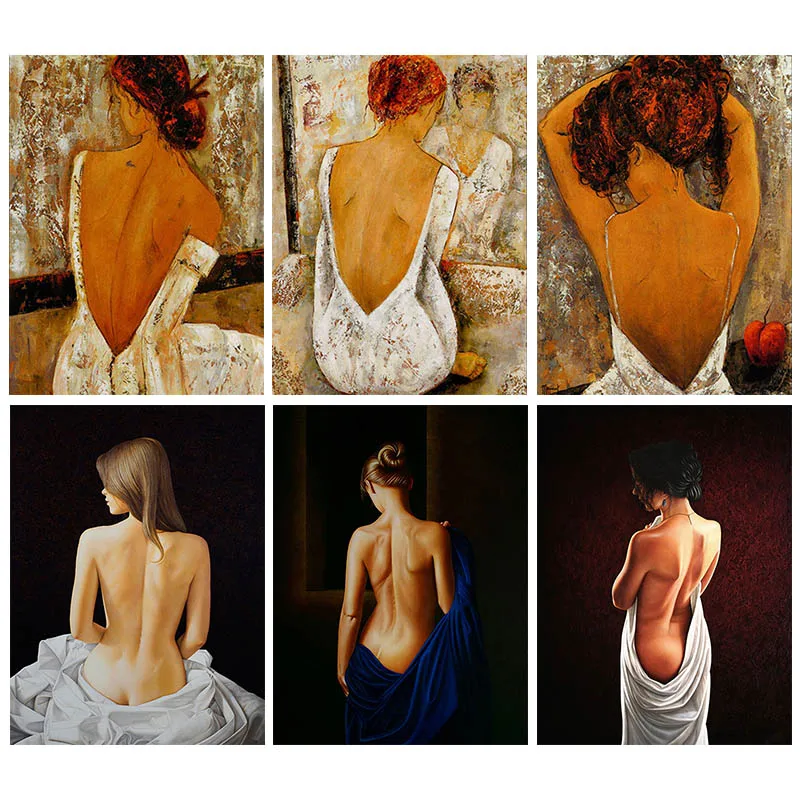 

Sexy Naked Woman Picture 5D DIY Diamond Painting Full Drill Mosaic Picture Cross Stitch Kits Home Room Decoration Handmade Gift