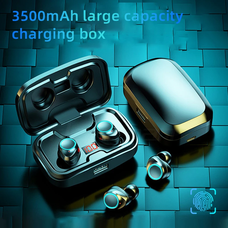 Tws bluetooth 5.0 fones de ouvido 3500mah caixa carregamento sem fio fone 9d estéreo esportes à prova dwaterproof água fones com microfone