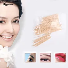 100pcs/bag Cotton Swab Multipurpose Health Makeup Ear Clean Swab Stick Buds Tip Medical Alcohol Wood Cotton Head Swab 7.5cm Hot