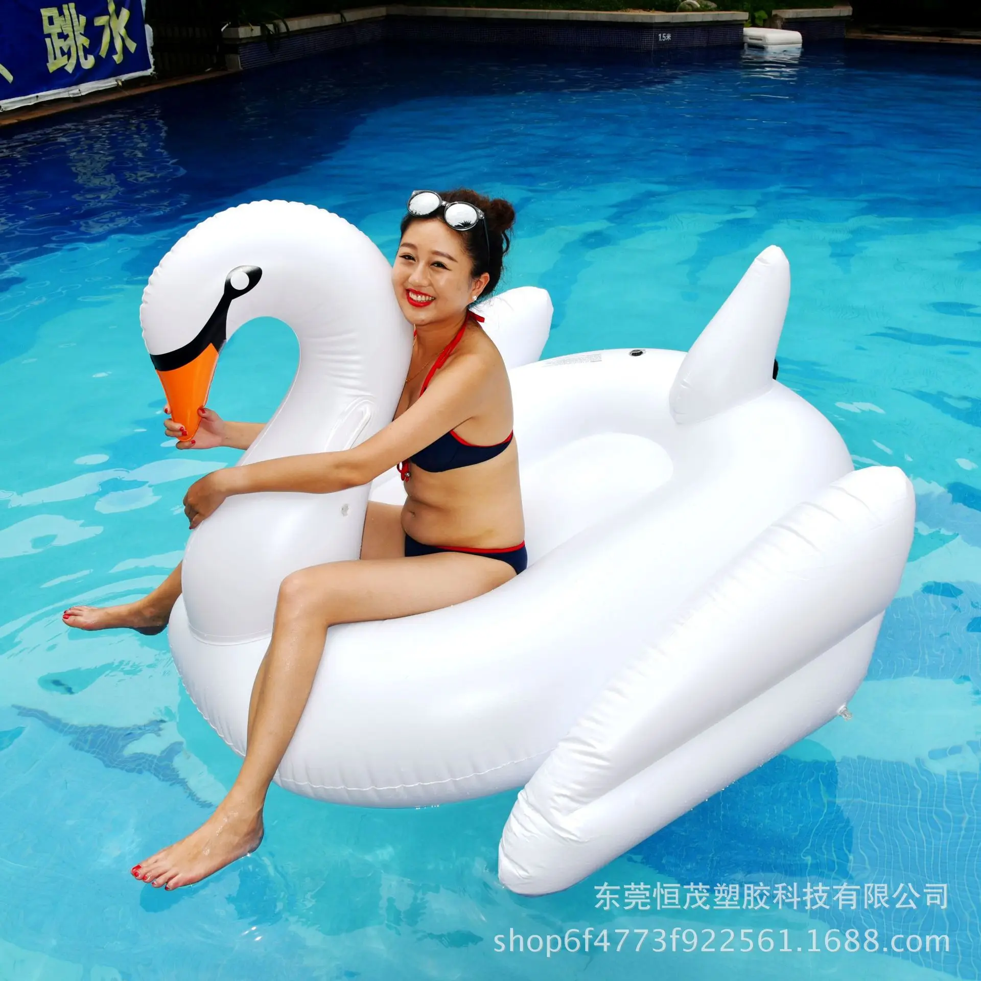 

Factory Currently Available Wholesale PVC Inflatable Water White Swan Floating Row Adult Children Water Riding to Map Printed Lo