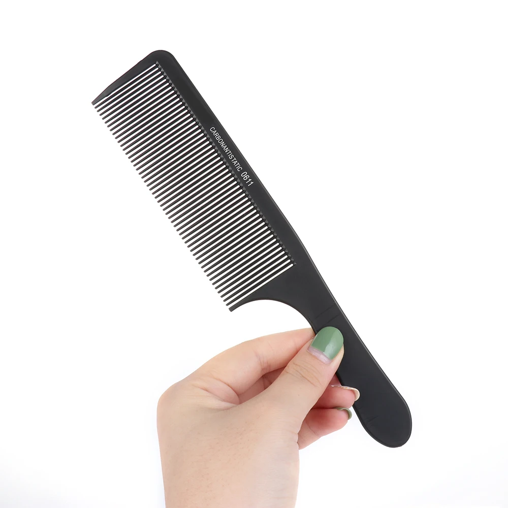

1Pcs Heat Resistant Hair Cutting Black Hairdressing Hair Stylist Salon Carbon Combs Tool Cutting Comb Carbon Antistatic Comb
