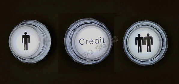 US $244.80 33mm chrome push buttons with micro switch startexitpausecreditselectplayer function white led 12v illuminated