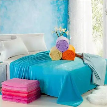 

7 Soft Warm Plush Solid Bed Sleep Blanket Throw Flat
