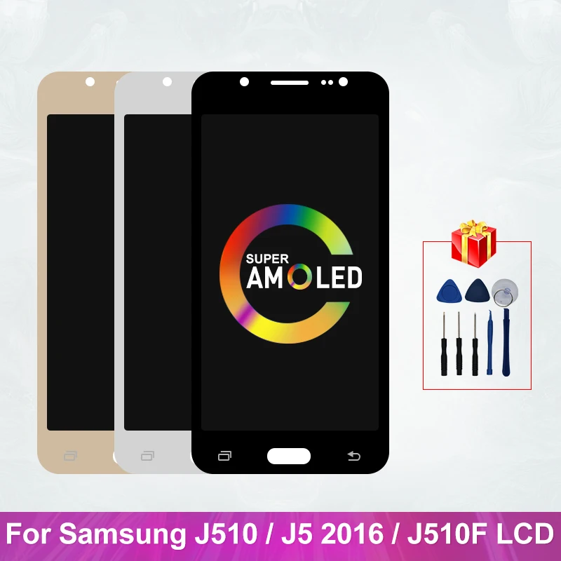J510 Super AMOLED для Samsung Galaxy J5 2016 дисплей J510FN J510M J510G ЖК сенсорный экран дигитайзер
