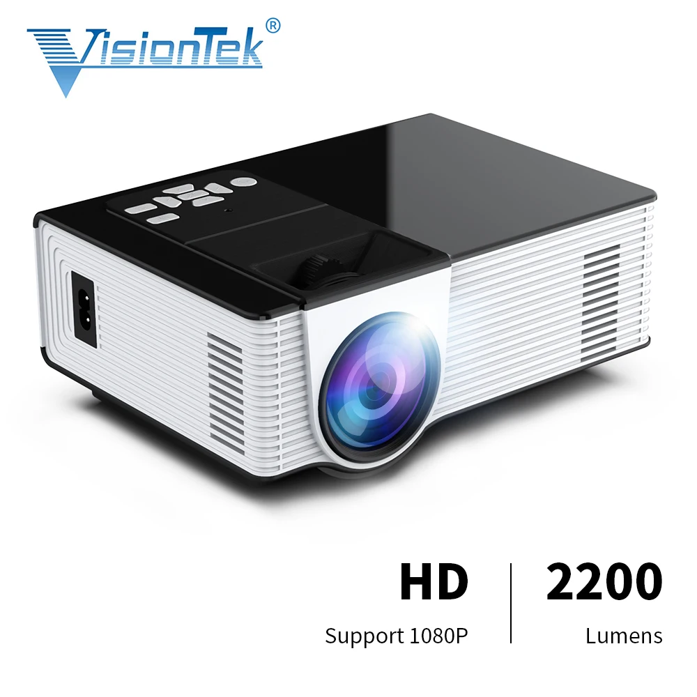 VISIONTEK VS314 мини проектор поддержка Full HD 1080P видео LED портативный видеопроектор