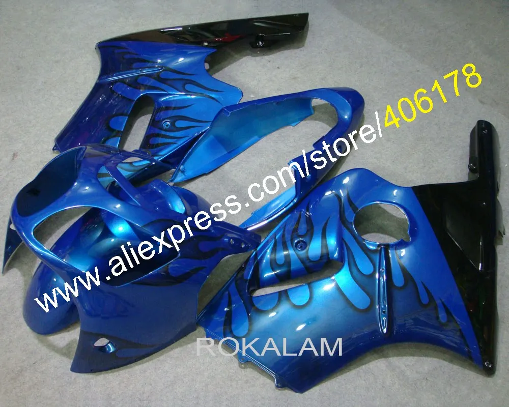 Для Kawasaki Ninja ZX12R 2000 2001 ZX 12R 00 01 ZX-12R синий черный обтекатель для кузова мотоцикла
