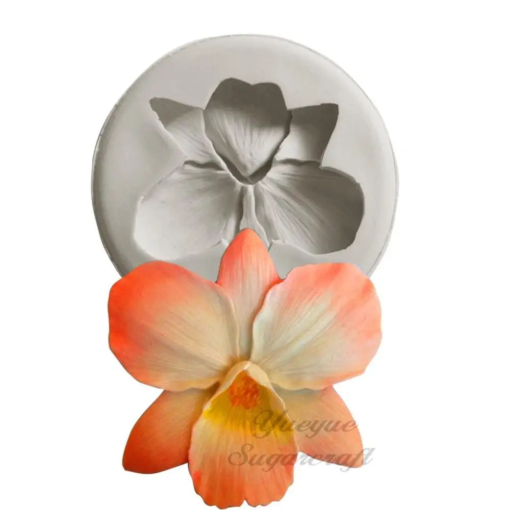 Yueyue Sugarcraft Орхидея цветок виноград силиконовая форма помадка форма для украшения торта инструменты форма для шоколадной мастики глиняная форма - Цвет: 4