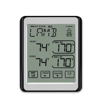 

Meat Thermometer Dual Probe Digital Instant Bbq Thermometer for Oven Kitchen Grilling