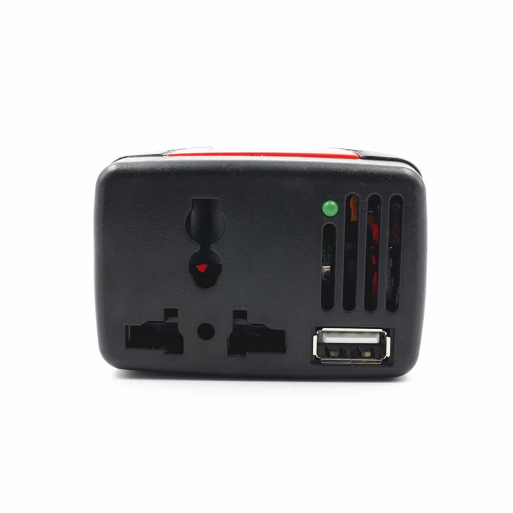 Car Cigarette 150W DC12V to AC220V+USB 5V Power Inverter Adapter Charger US Plug Made of high quality material, durable