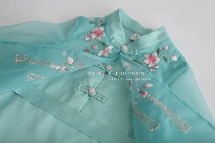 Bei you ke Origional Chinese-style Chinese Clothing Girls' Shirt Spring And Autumn New Products Children Organza Dress 21593
