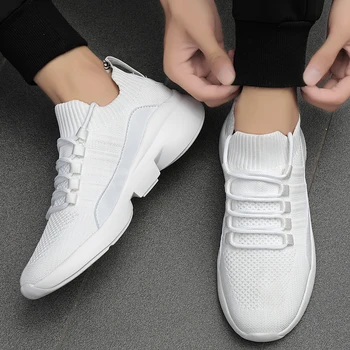 

Comfortable Shoes Men Casual Lightweight Men Shoes Sneakers Lace Up Breathable Shoes Men Sneakers Mesh High Quality 2020