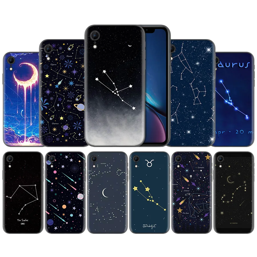 

12star Sign Leo Libra Scorpio Pattern Silicone Soft Case Cover for iPhone X XS XR XS 11 11Pro Max 7 8 6 6S 5 5S 5C SE Plus Case
