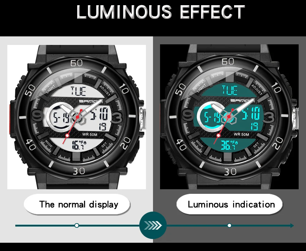 SANDA мужские часы люксовый бренд термометр военные кварцевые цифровые часы спортивные уличные мужские S Shock двойной дисплей часы