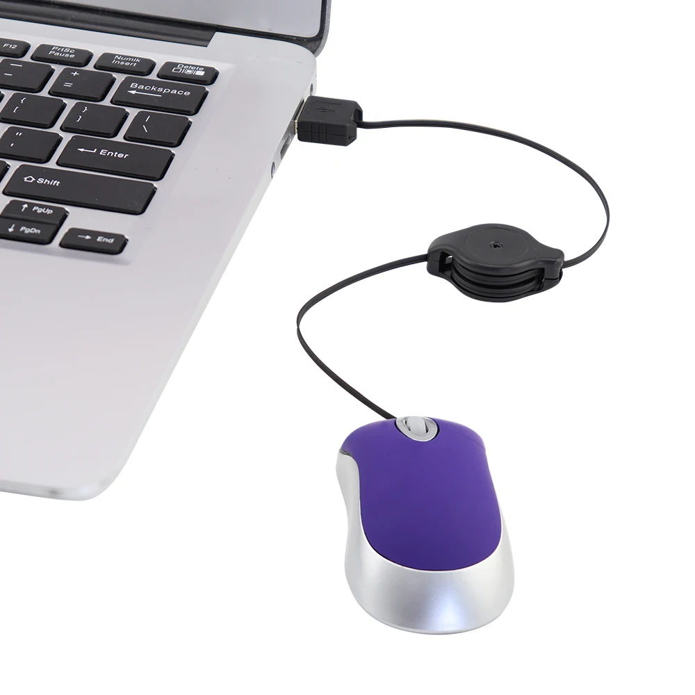 Выдвижной кабель USB Проводная мышь Мини Путешествия оптическая компьютерная мышь для детей взрослых офис Домашний ноутбук ПК настольный компьютер использование Ma