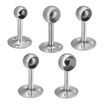 

uxcell Wardrobe Tube Bracket, Ceiling Mounted Track Rod Support Socket