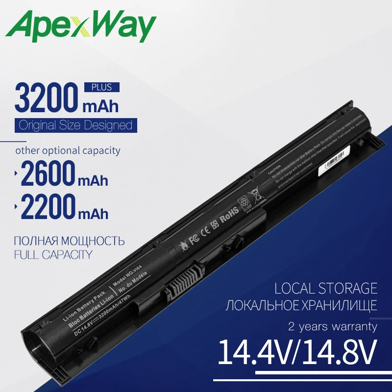 Apexway 4 клетки VI04 VIO4 ноутбук Батарея для HP ProBook 440/450 G2 серии 756743 001 756745 756744 756478 421 HSTNN