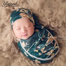 Ylsteed 7 шт. Набор новорожденных реквизит для фотосессии цветочный бант новорожденные фотографии обертывания Топ узел шляпа повязка на голову набор ребенок позирует подушку
