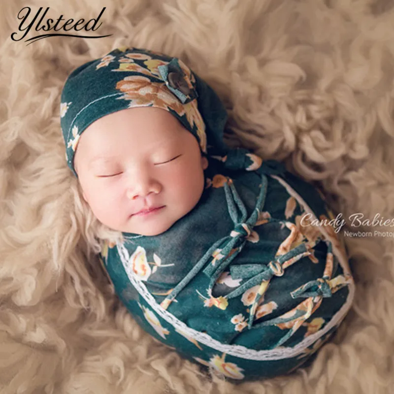 Повязка на голову Ylsteed для новорожденных с цветочным бантом подушка ребенок