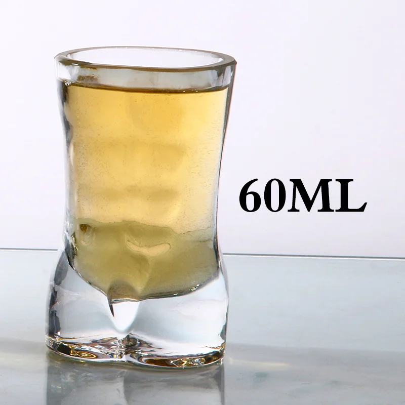 2 60ml Креативные модели, прозрачная стеклянная пивная кружка, чашка для тела, бар, ночной клуб, мачо, красота, личность - Цвет: 2 60ml