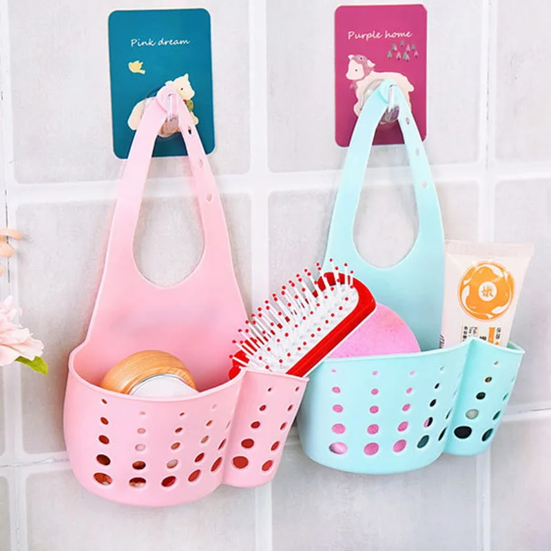 

Kitchen Sink Dish Sponge Storage Rack Kitchen Organizer Bathroom Wall Shelf Soap Hook Sucker Sponge Holder Dropshipping