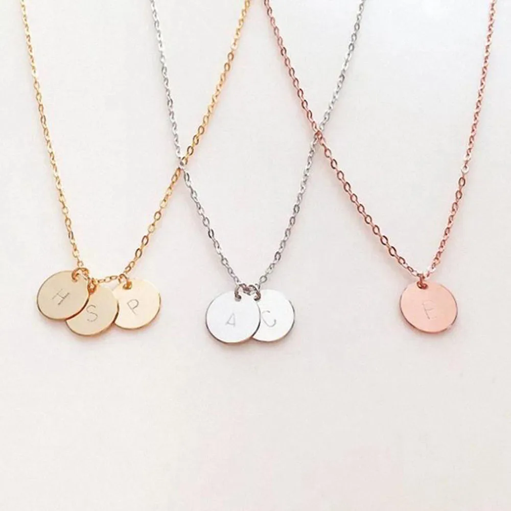 Fashoin Initial Namenecklace ожерелье с именем на заказ уникальное монетами и буквами | Индивидуальные Ожерелья -4000265953100