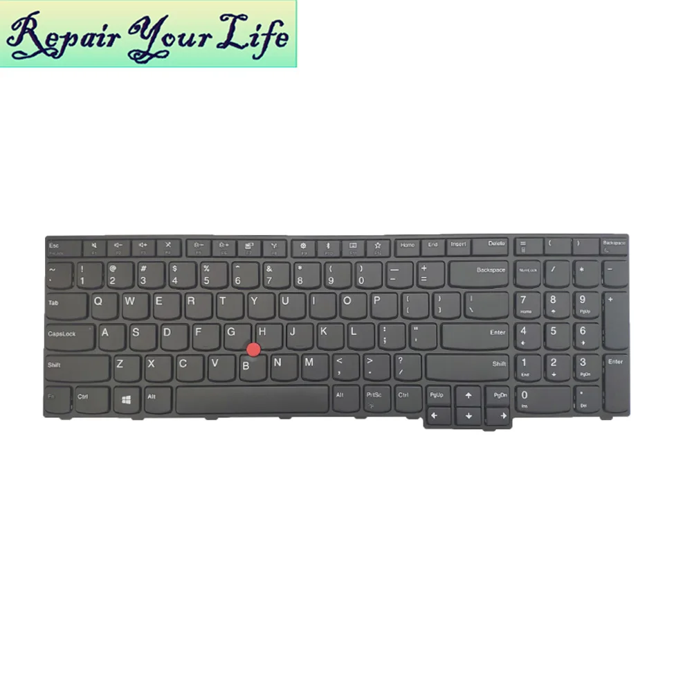 Клавиатура для ноутбука lenovo E570 E575 E570C SN20K93328 01AX160 9Z. NBKST.501 NSK-Z55ST PK1311P2A00 черный кб+ указывающий хорошее качество