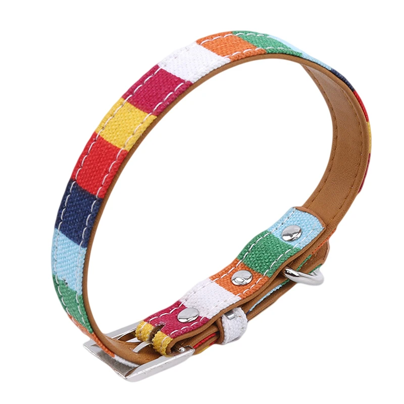 Collar y correa coloridos para perro y correa de cuero a moda, colorida, arnés para mascotas|Collares| AliExpress